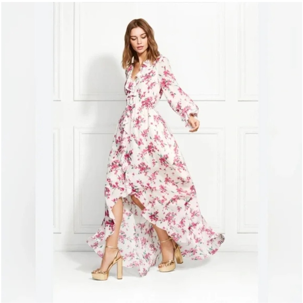 Rachel Zoe Thea Floral High Low Maxi Dress size 0